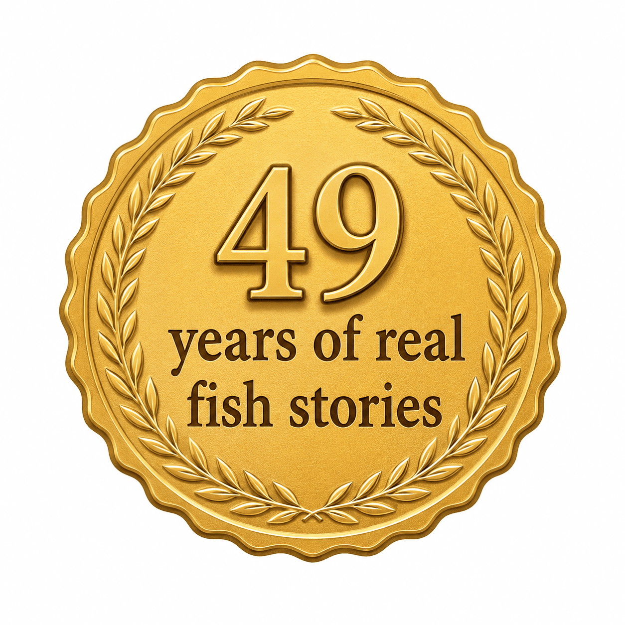 49 Years of Real Fish Stories Badge